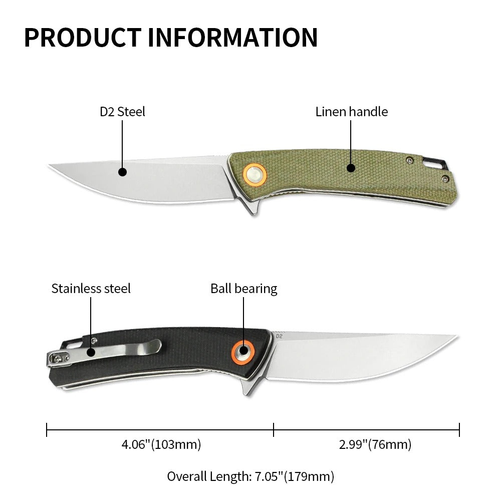 Obsidian- Folding Knife
